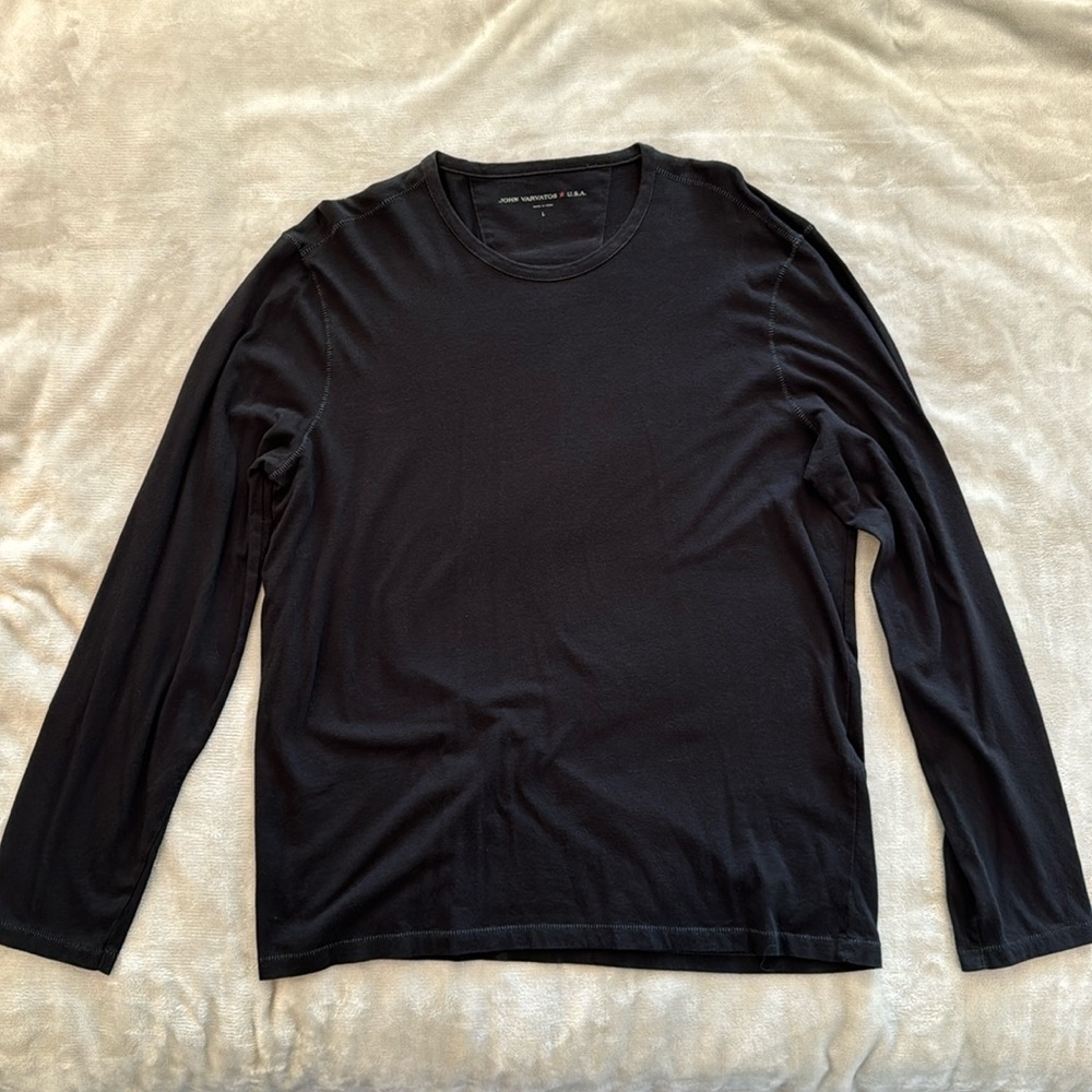 John Varvatos USA Mens Black Long Sleeves Shirt Size L